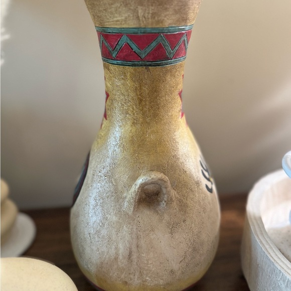 Southwestern Style Decorative Vase with Tribal Design - Picture 3 of 3